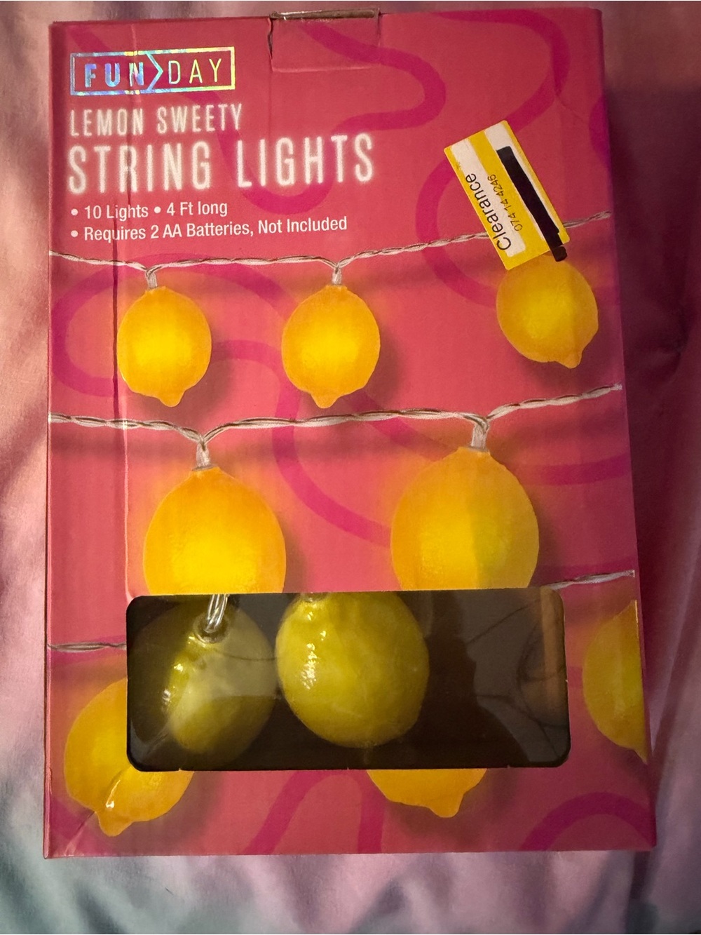 FUN DAY Lemon Sweety String Lights - Yellow Lemon Design